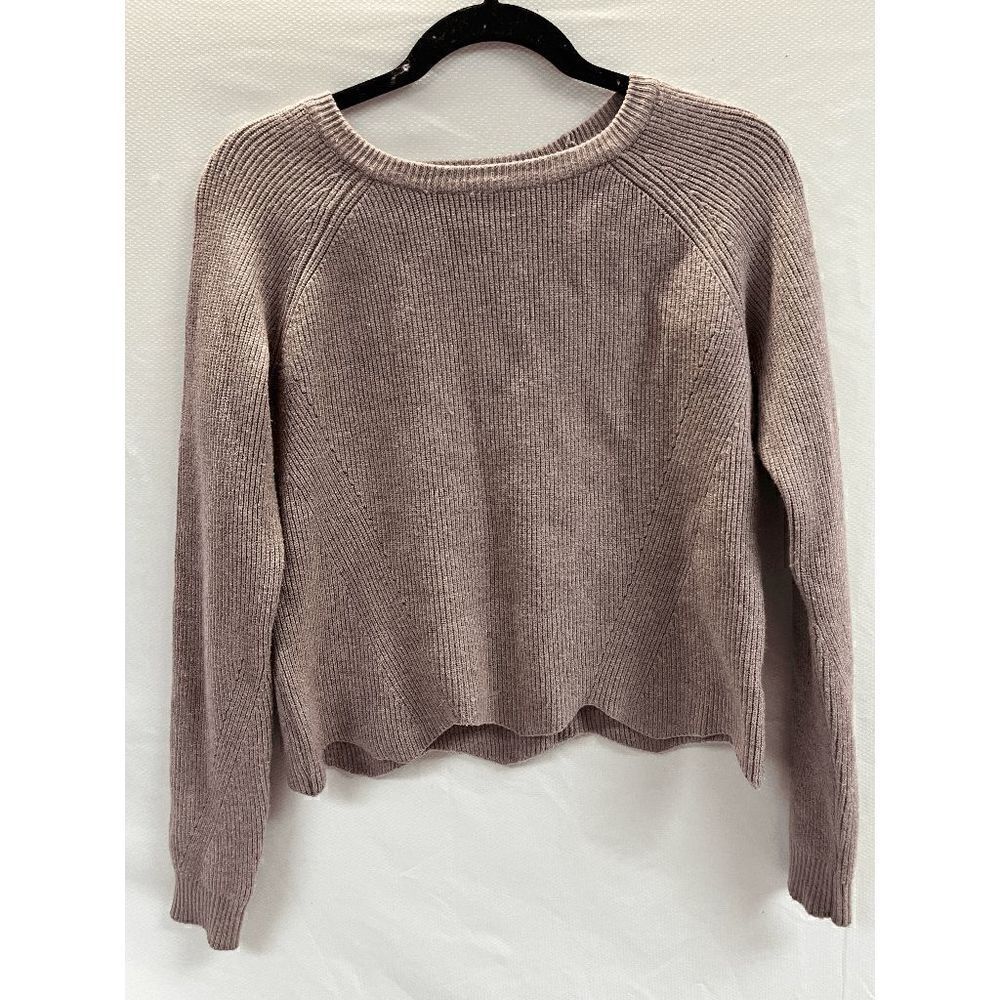 Cyrus Womens Pullover Ribbed Knit Stretchy Casual Sweater Purple Size Medium